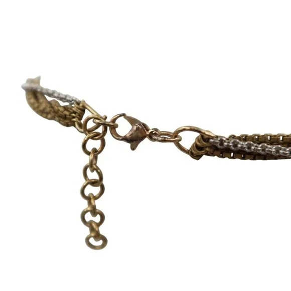 STELLA & DOT Pegasus Bronze Feather Bib Collar Necklace Worn by RBG Kardashian